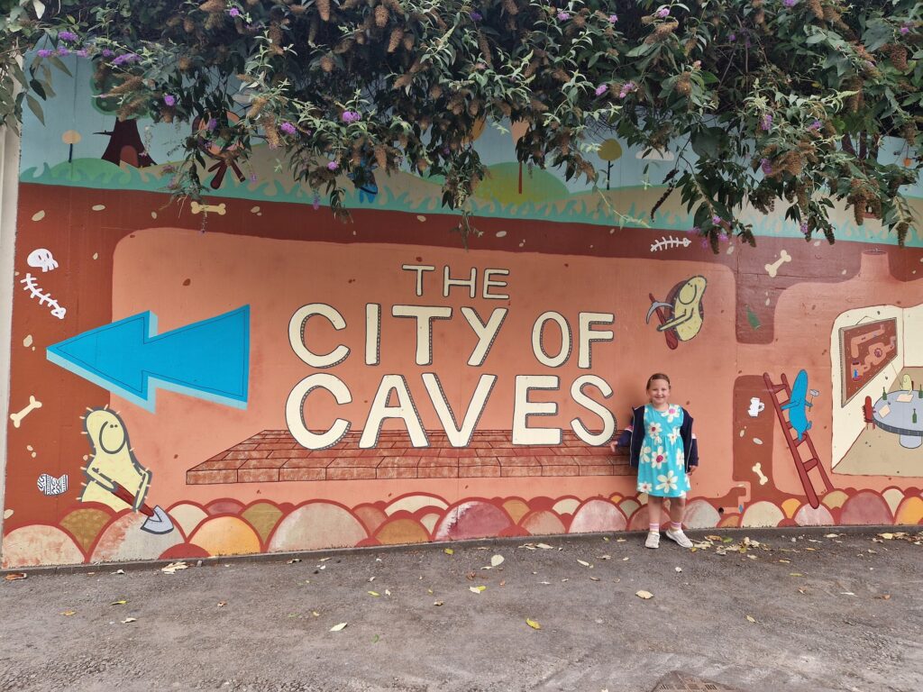 Nottingham City of Caves sign