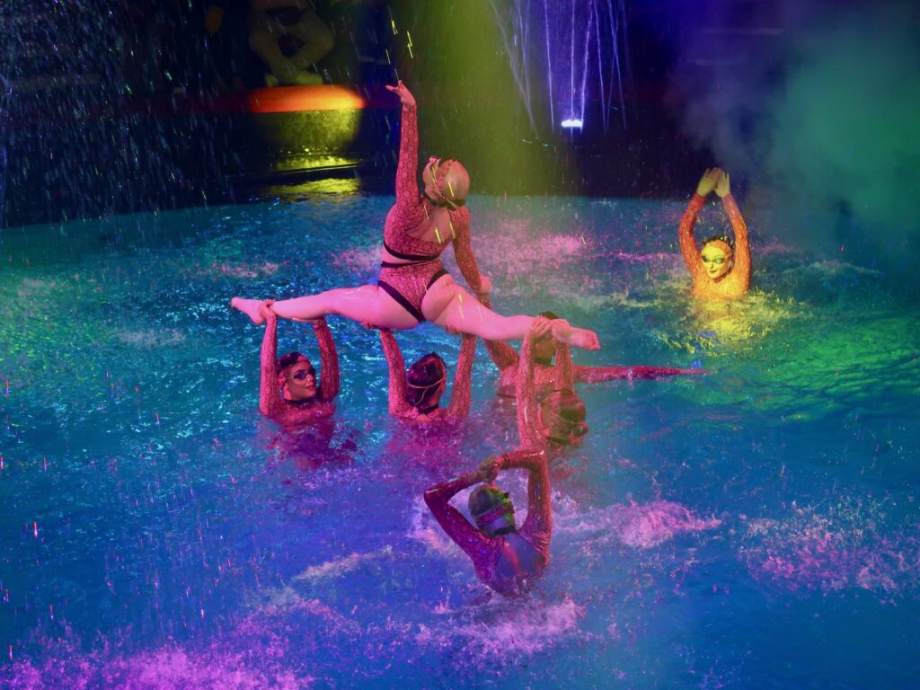 Syncronised swimmers at Hippodrome Summer Circus and Water Spectacular