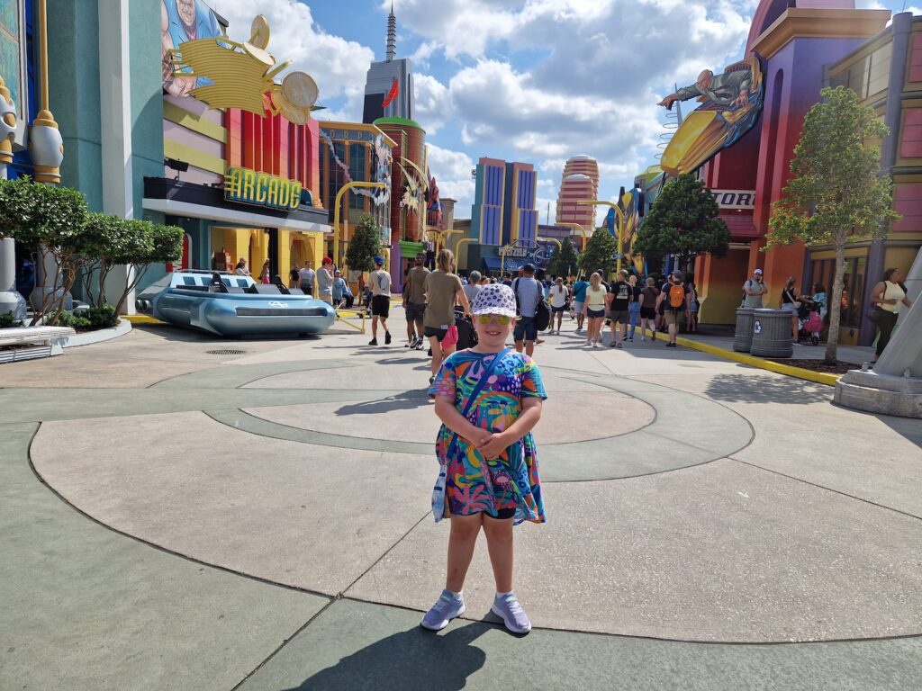 Erin in Marvel Super Hero Island at Universal Orlando