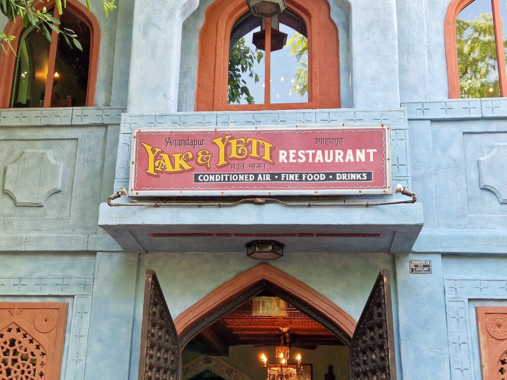 Exterior view of the Yak and Yeti restaurant entrance