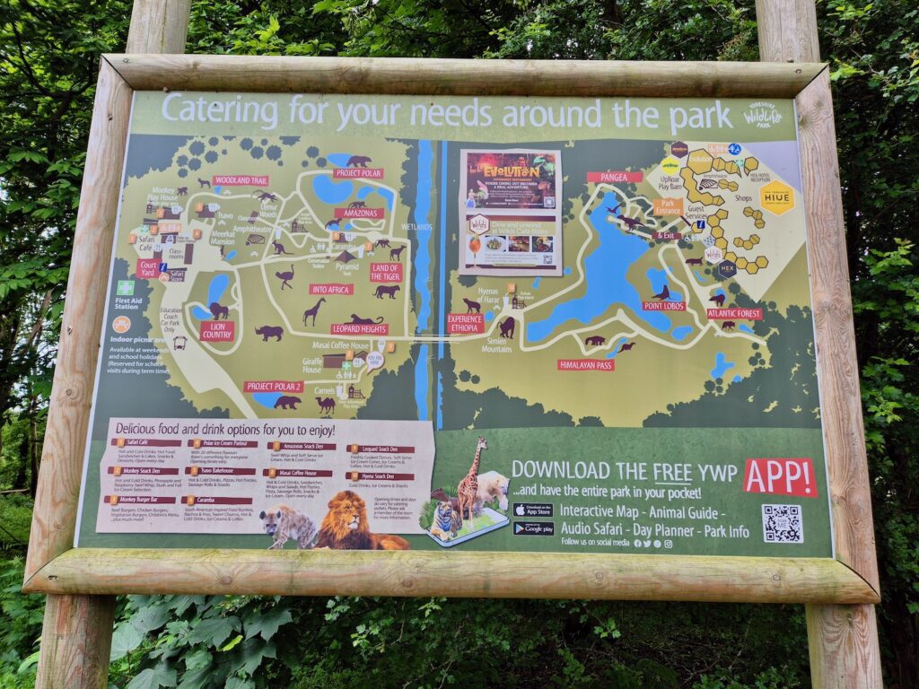 Yorkshire Wildlife Park map