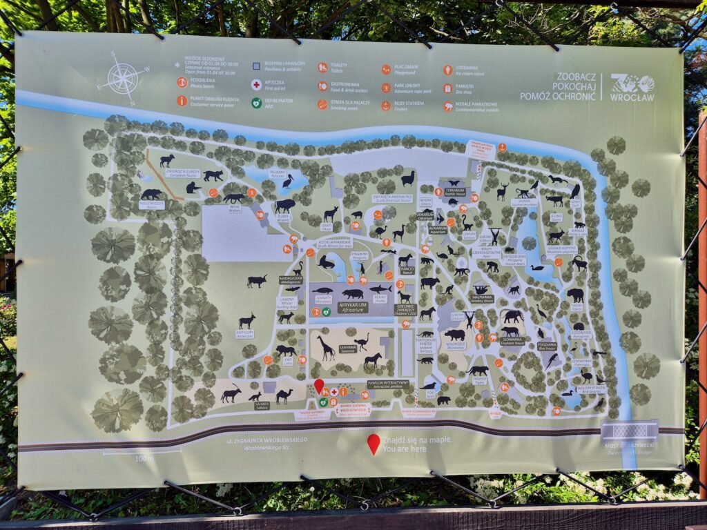 Wroclaw Zoo map