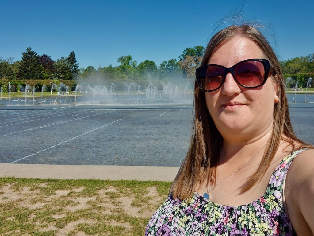 Me, stood in front of Wroclaw's multimedia fountain