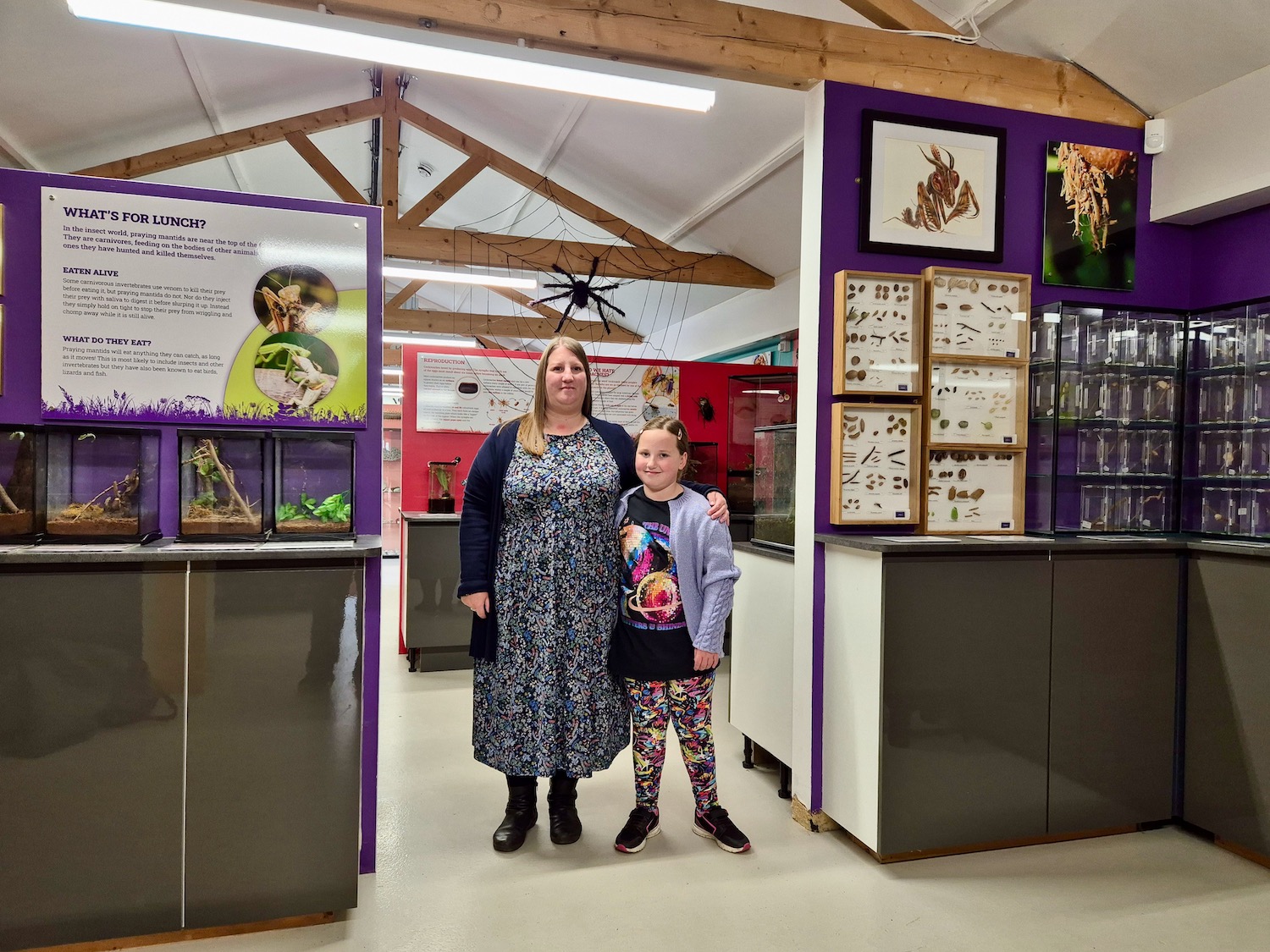 Lyndsey and Erin stood in one of the houses at the Bug Parc Norfolk