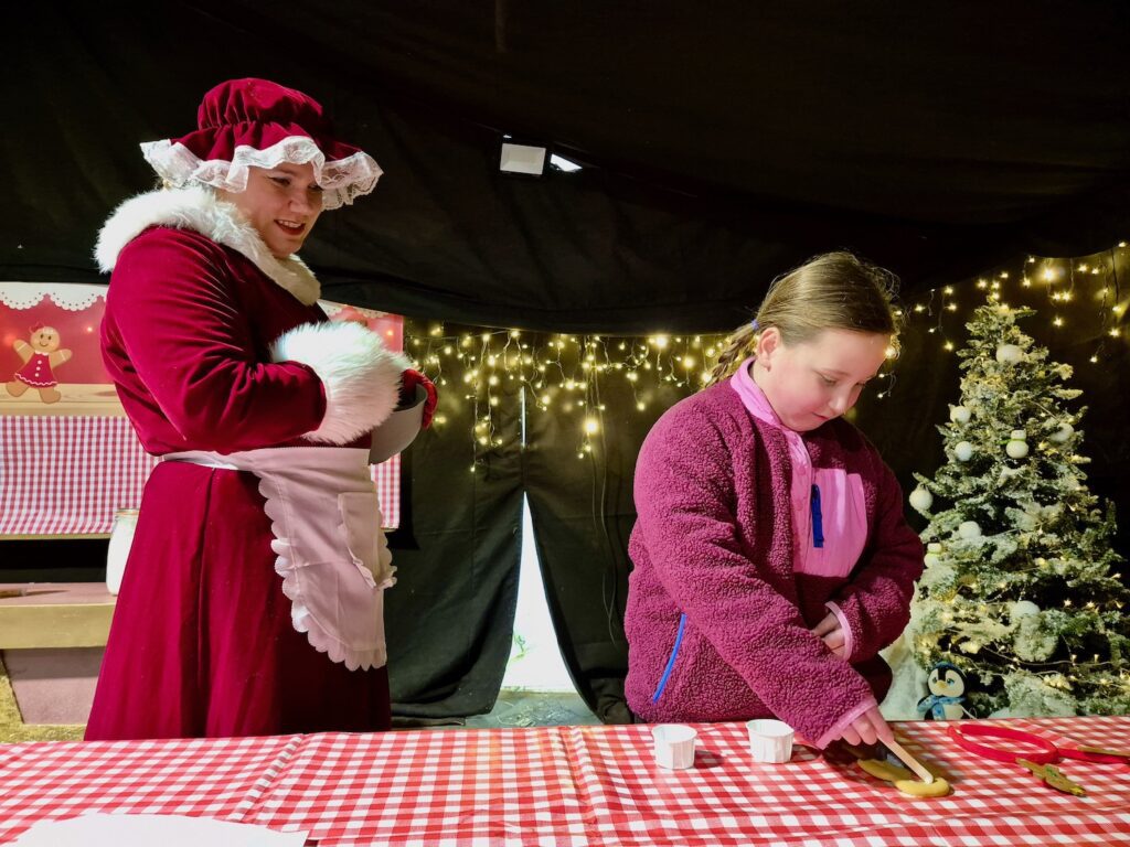 Gingerbread decorating with Mrs Claus