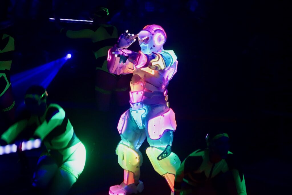 Dancing robot at the Hippodrome Circus in Great Yarmouth