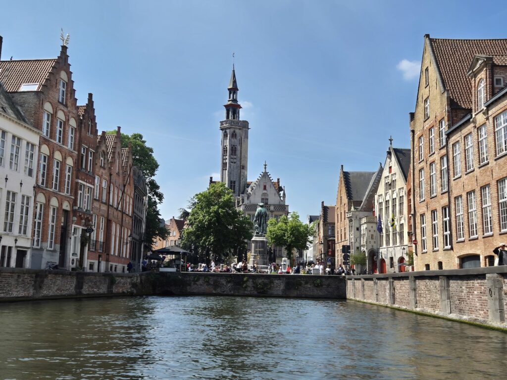 View of Bruges from a boat trip